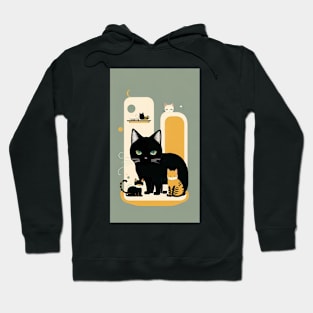 Abstract Whisker Symphony: A Melodic Ode to Feline Grace Hoodie